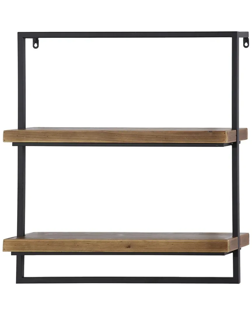 Rectangle Wall Shelf - Brown, Metal