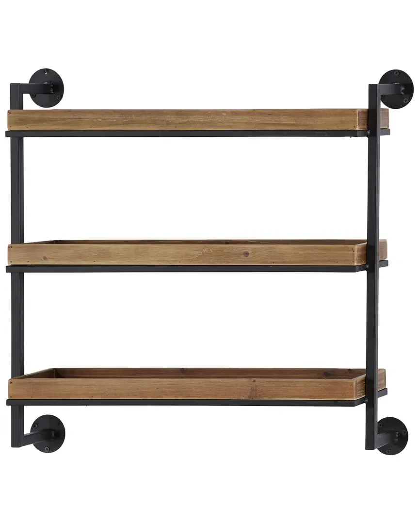 Rectangle Wall Shelf - Brown, Metal