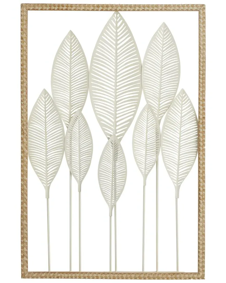 Rectangular Coastal Wall Decor - White, Wood