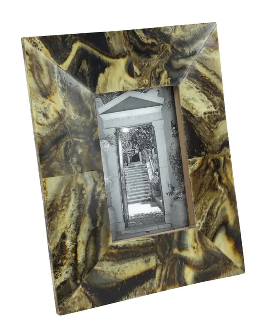 Rectangular Picture Frame with Tigers Eye Finish - Brown, Resin image