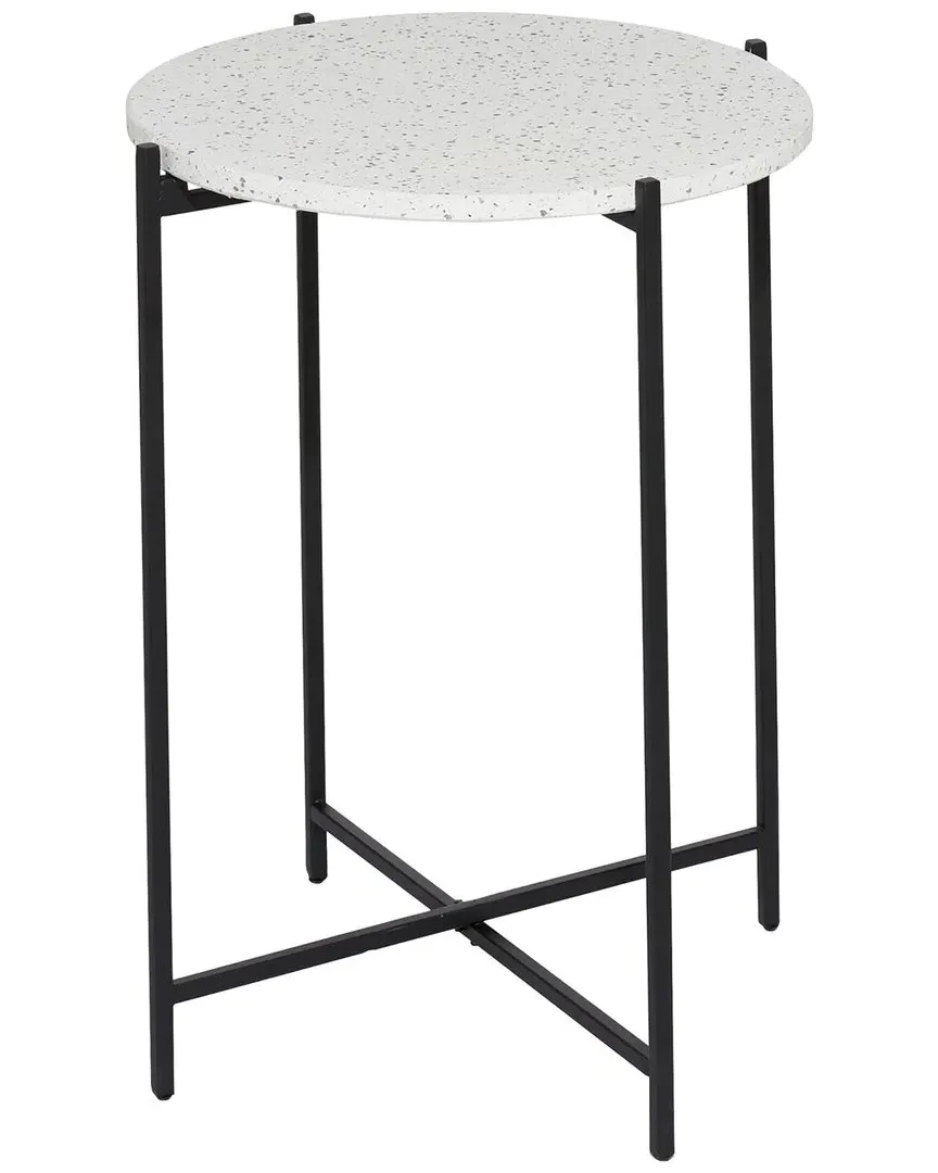 Round Accent Table - Black, Terrazzo image