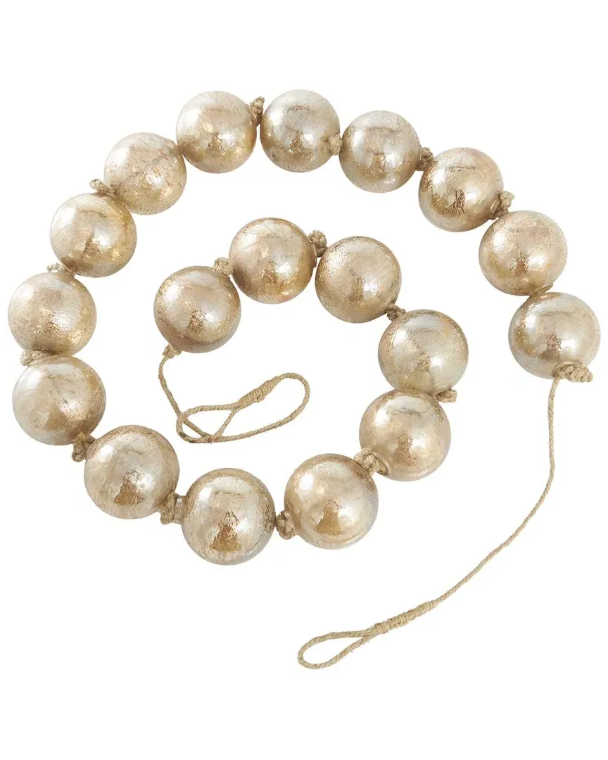 Round Extra Long Frosted Orb Beaded Garland - Brown, Glass