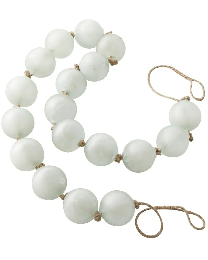 Round Extra Long Frosted Orb Beaded Garland - Teal, Glass