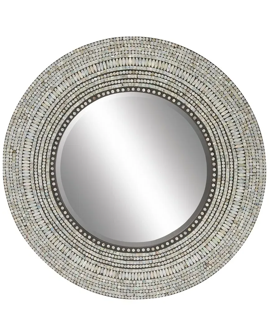Round Mosaic Wall Mirror - Gray image
