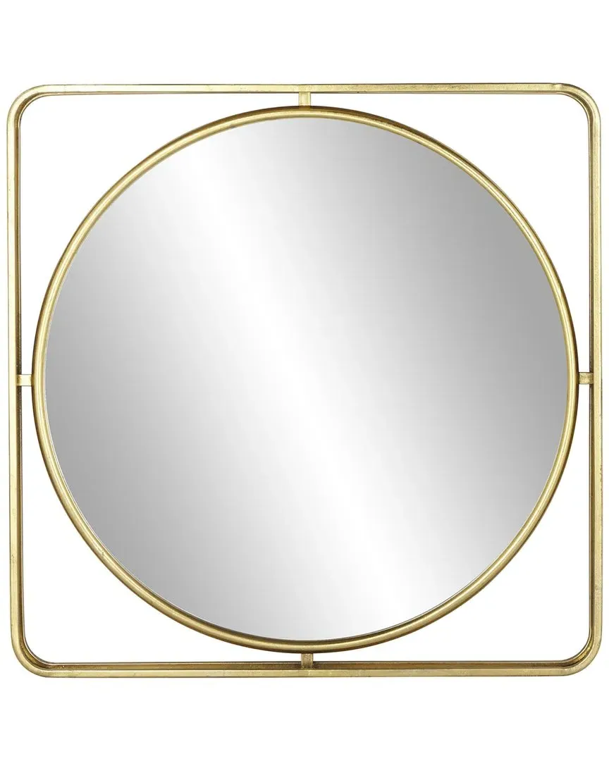 Round Wall Mirror - Gold, Metal