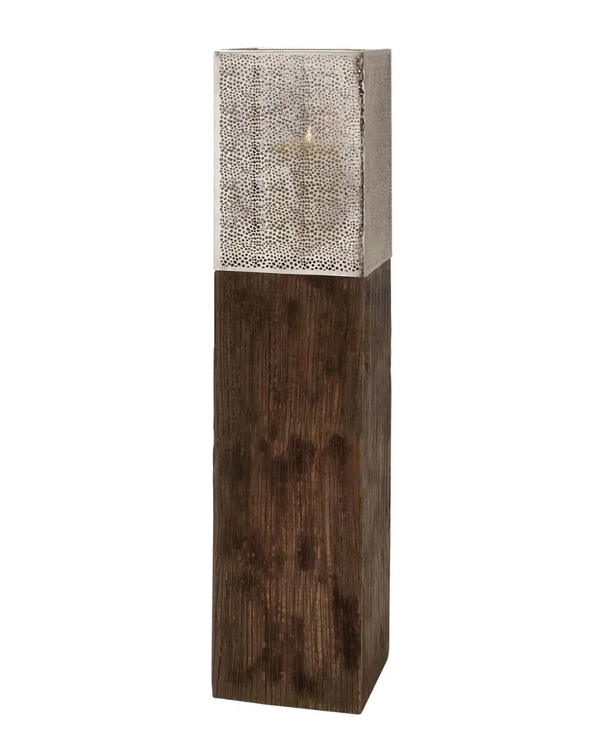 Rustic Floor Hurricane - Natural Wood, Textured Iron image