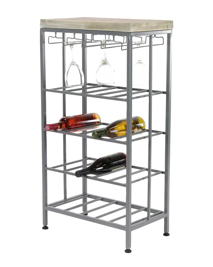 Rustic Reflections Wine Storage - Black, Pine Wood