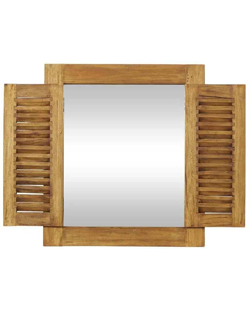 Rustic Wall Mirror - Brown, Wood