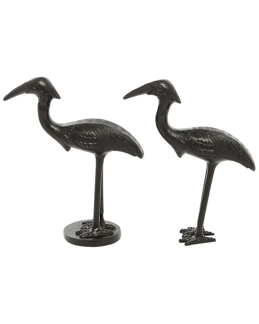 Set of 2 Bird Sculptures - Black, Aluminum image