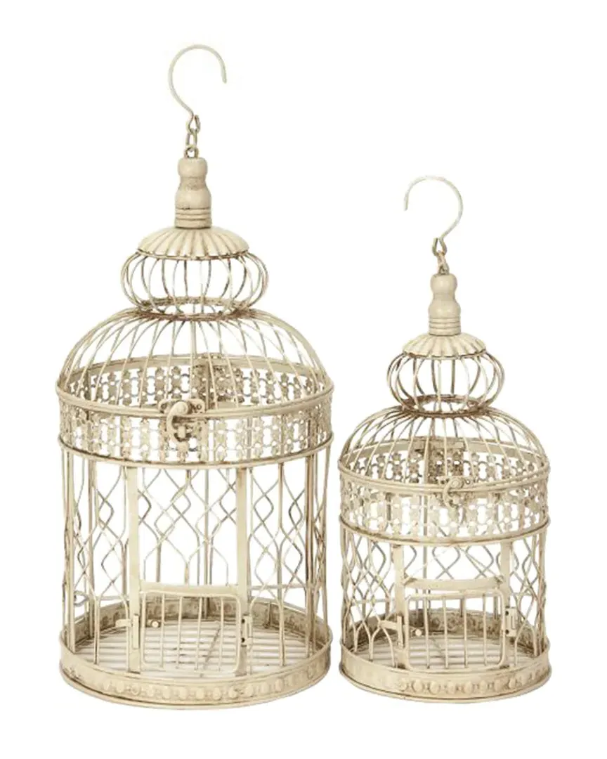 Set of 2 Birdcages - Ivory, Iron image