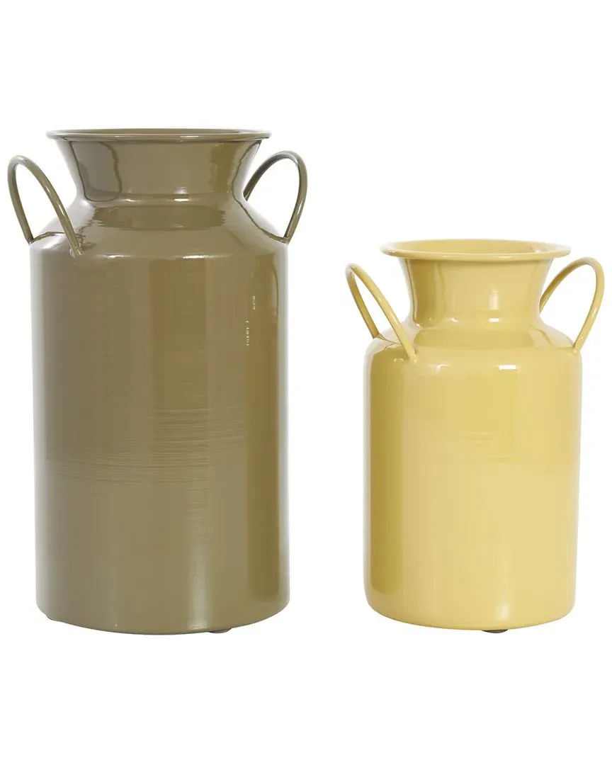 Set of 2 Jug Vases with Handles - Multicolor, Iron image
