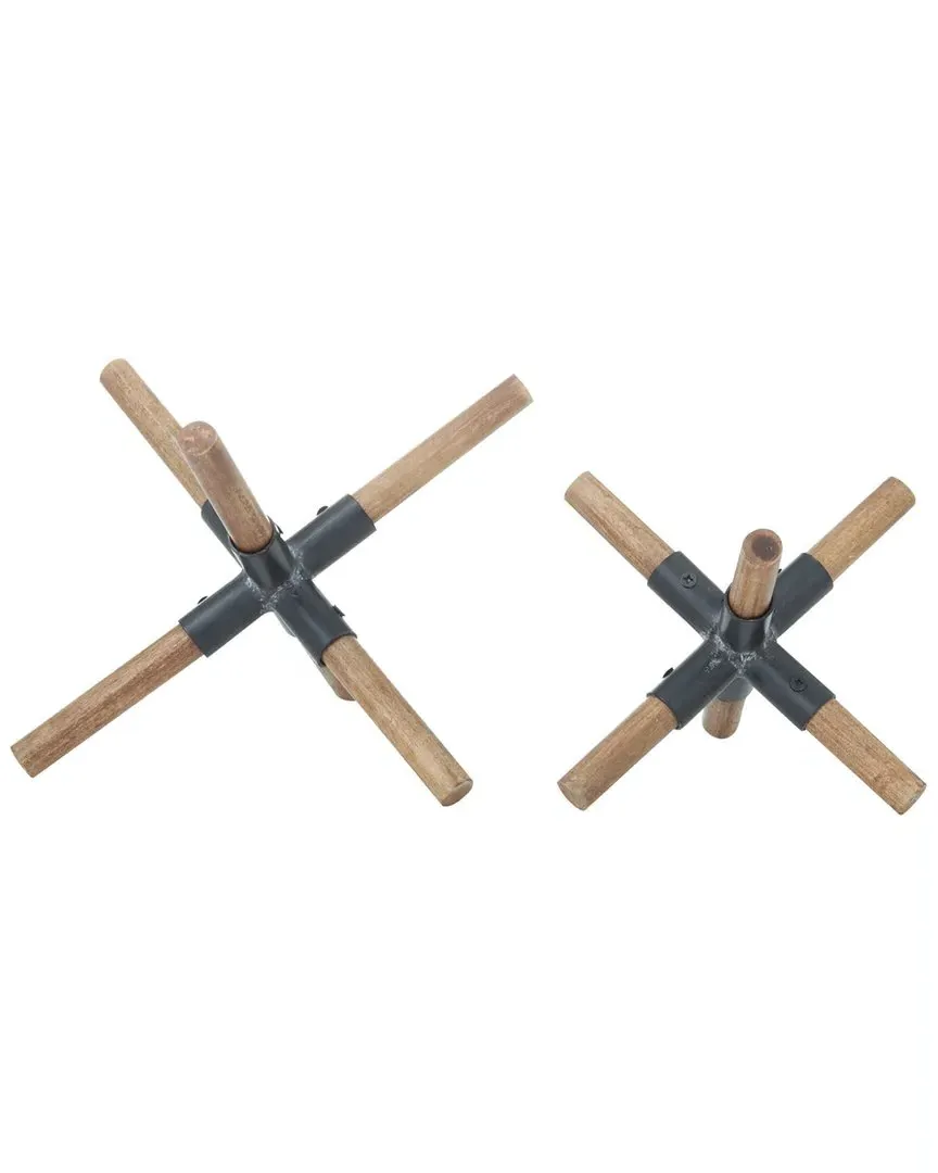 Set of 2 Sculptures - Brown, Fir image