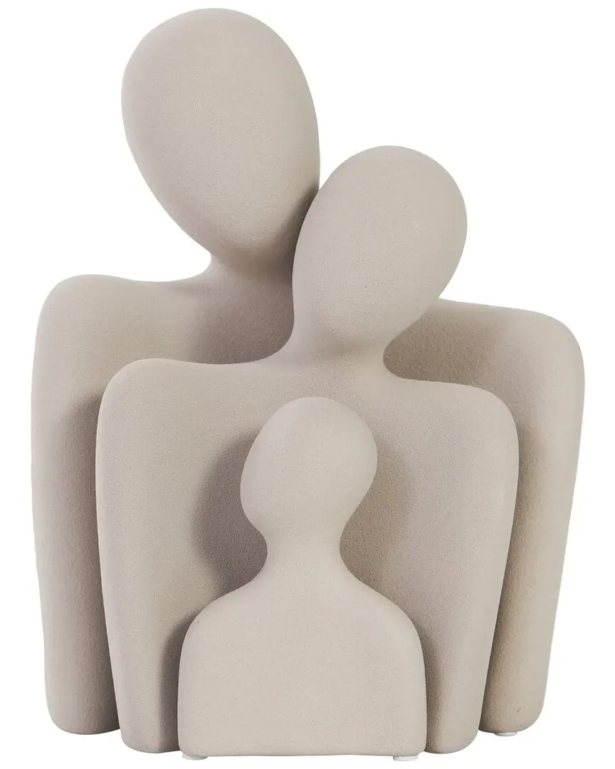 Set Of 3 People Nesting Family Sculpture - Cream image