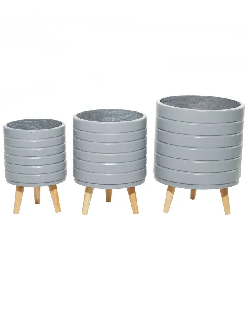Set of 3 Planters - Grey, MGO