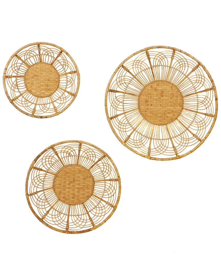 Set of 3 Wall Decor - Brown, Iron image