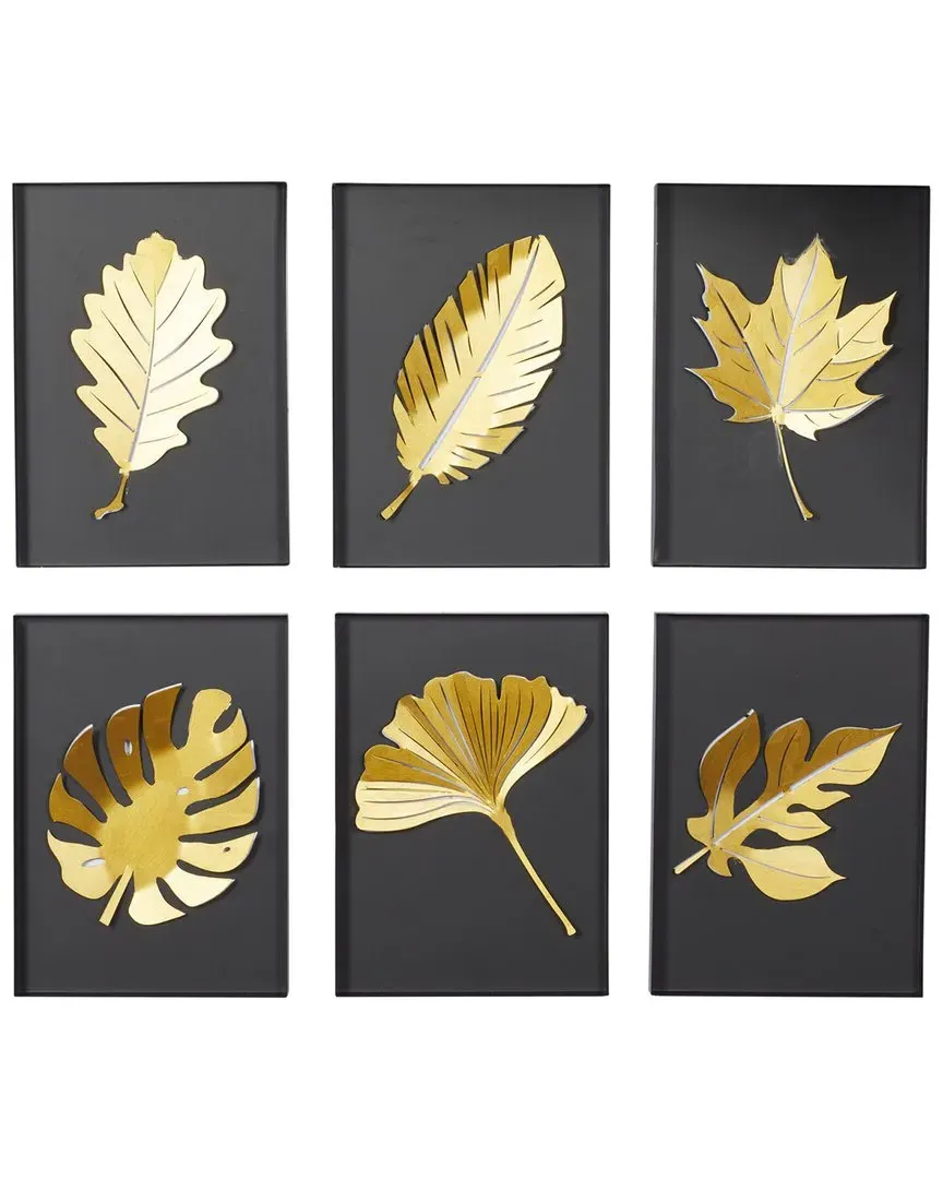 Set of 6 Wall Decor - Black, Iron image