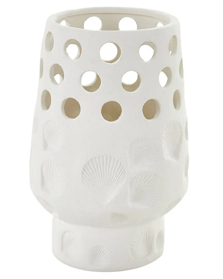 Shell Ceramic Vase - White image