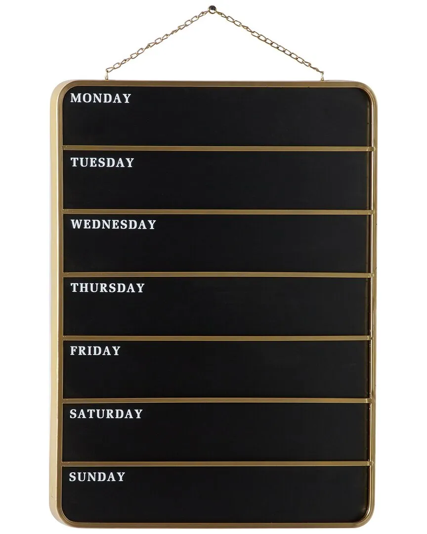 Sign Calendar Wall Decor - Black, Wood image