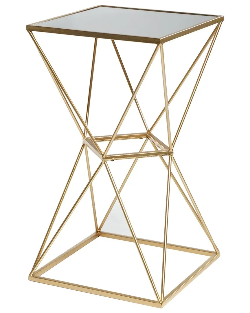 Square Accent Table - Gold, Glass image