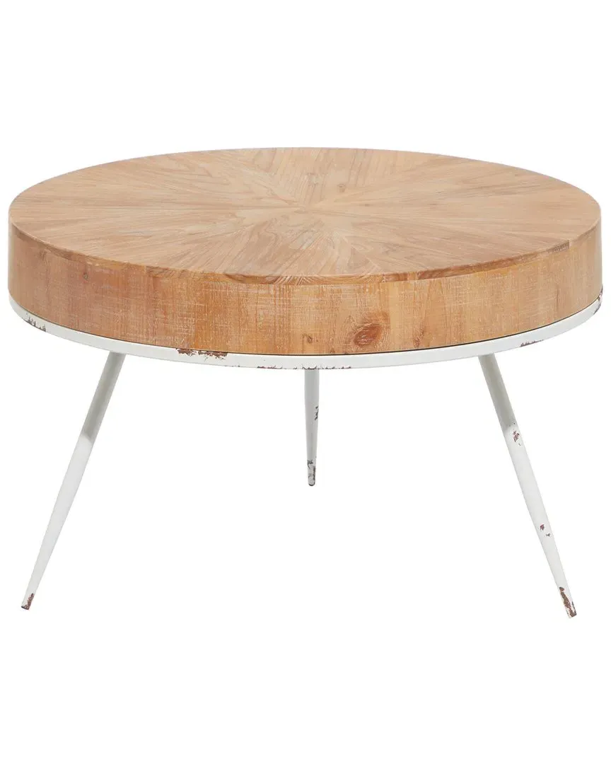 Square Coffee Table - Natural Brown, Wood and Iron image