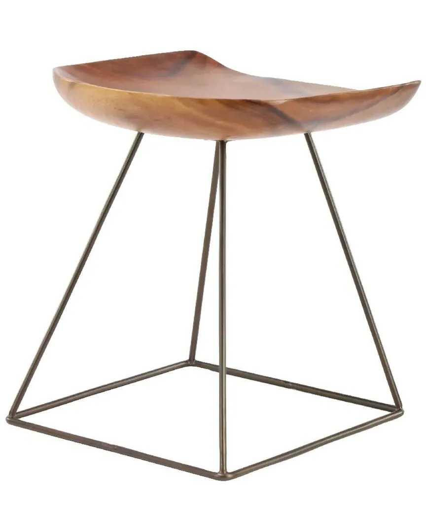 Square Stool - Brown, Raintree Wood image