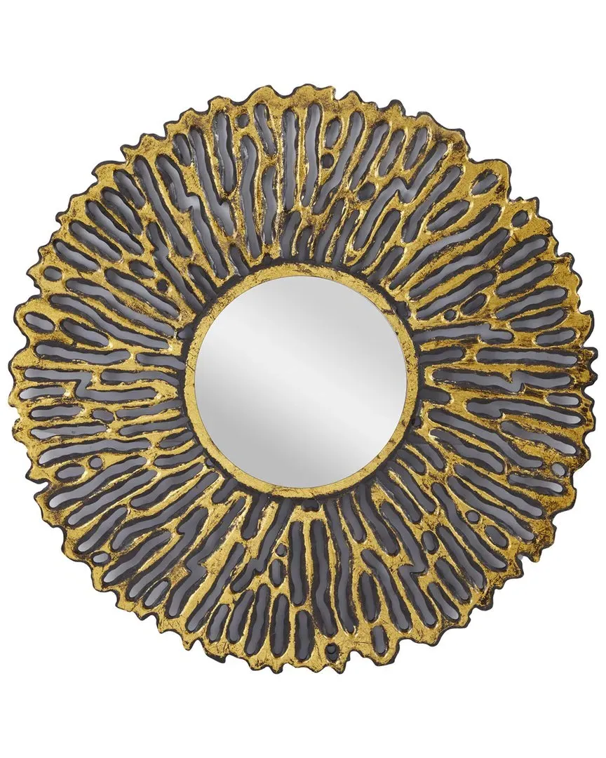 Square Wall Mirror - Gold, Pine
