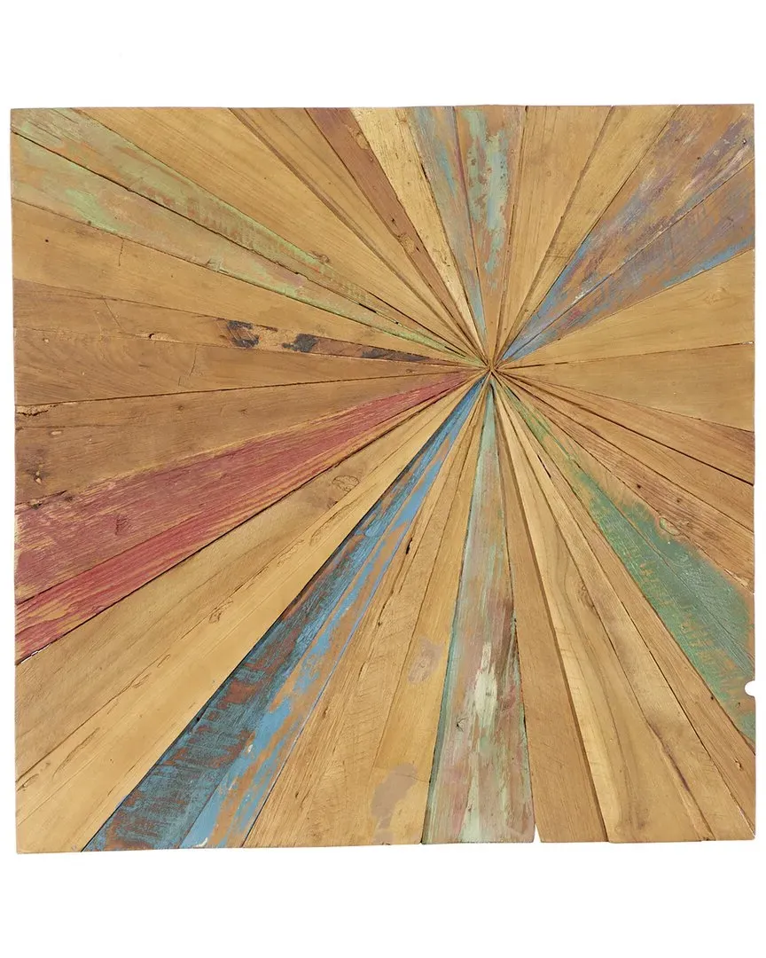 Starburst Radial Wall Decor - Brown, Teak image