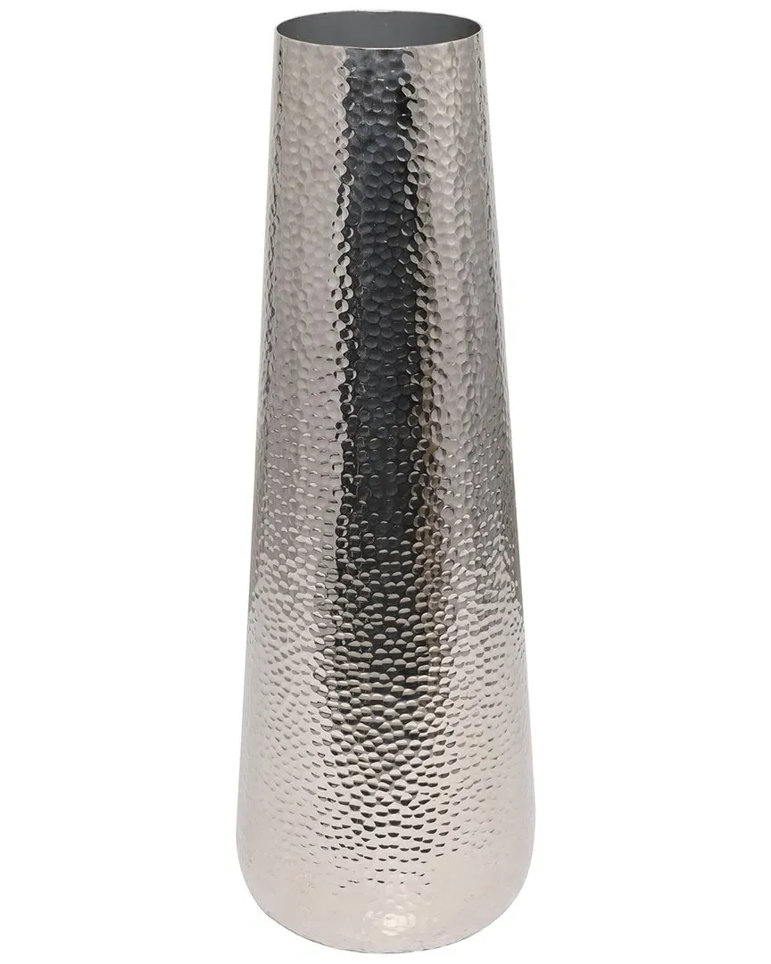 Tall Hammered Vase - Silver, Aluminum