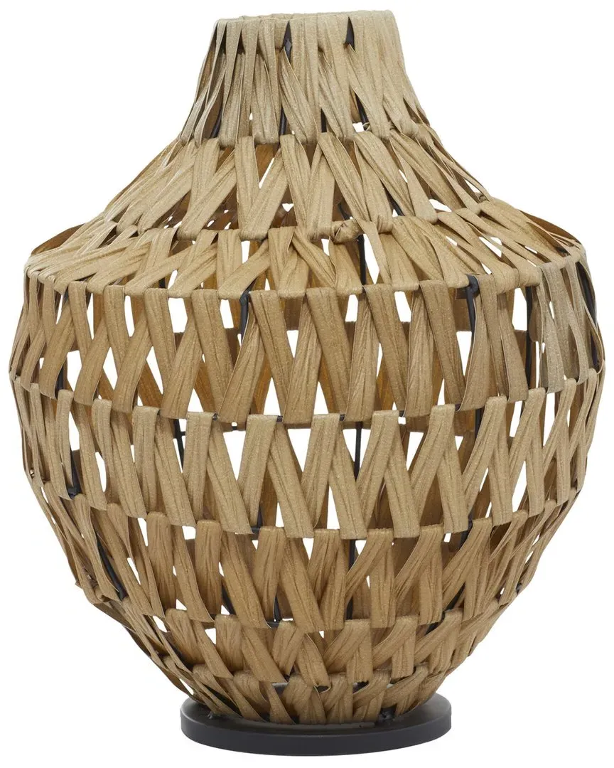 Tapered Neck Urn Vase - Brown, Faux Seagrass image