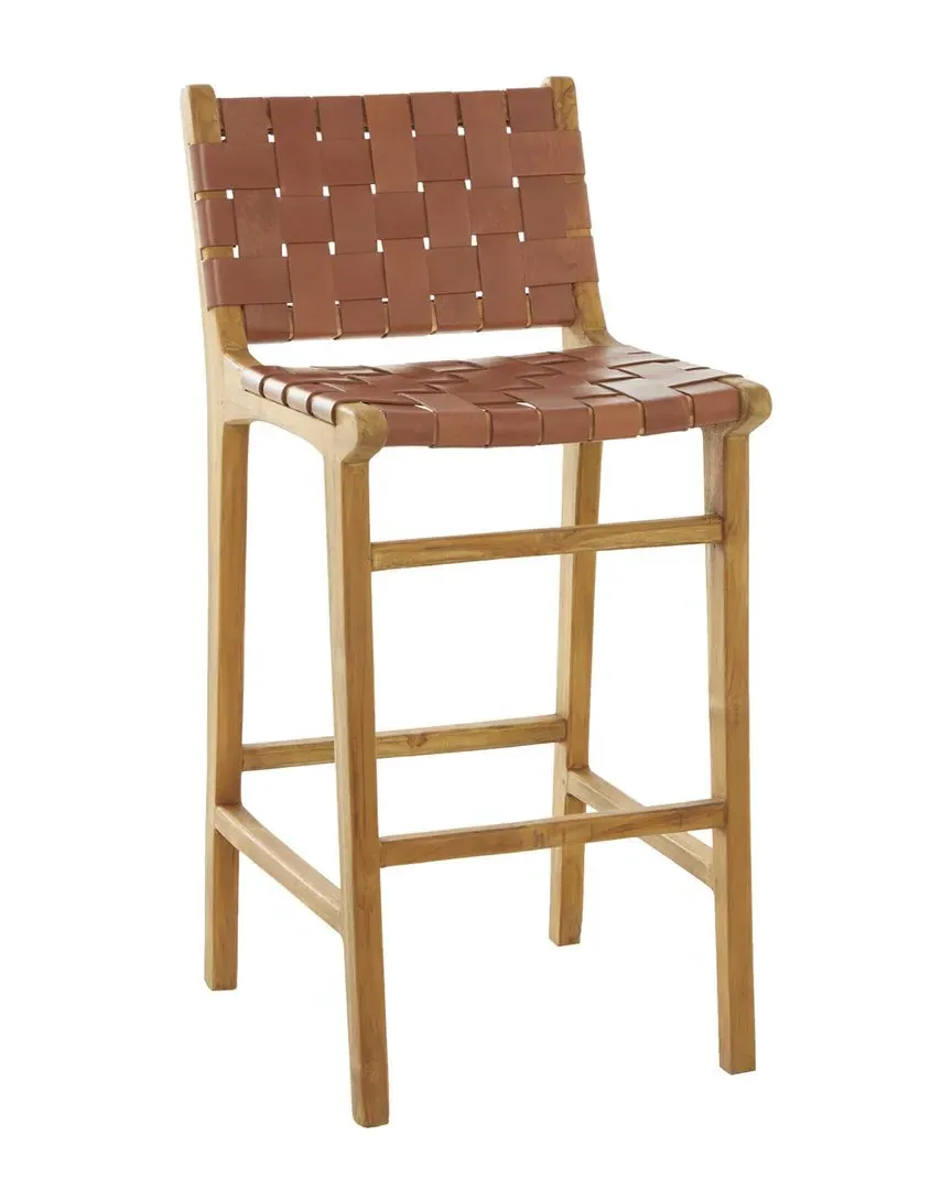 Teak Wood Bar Stool - Brown image