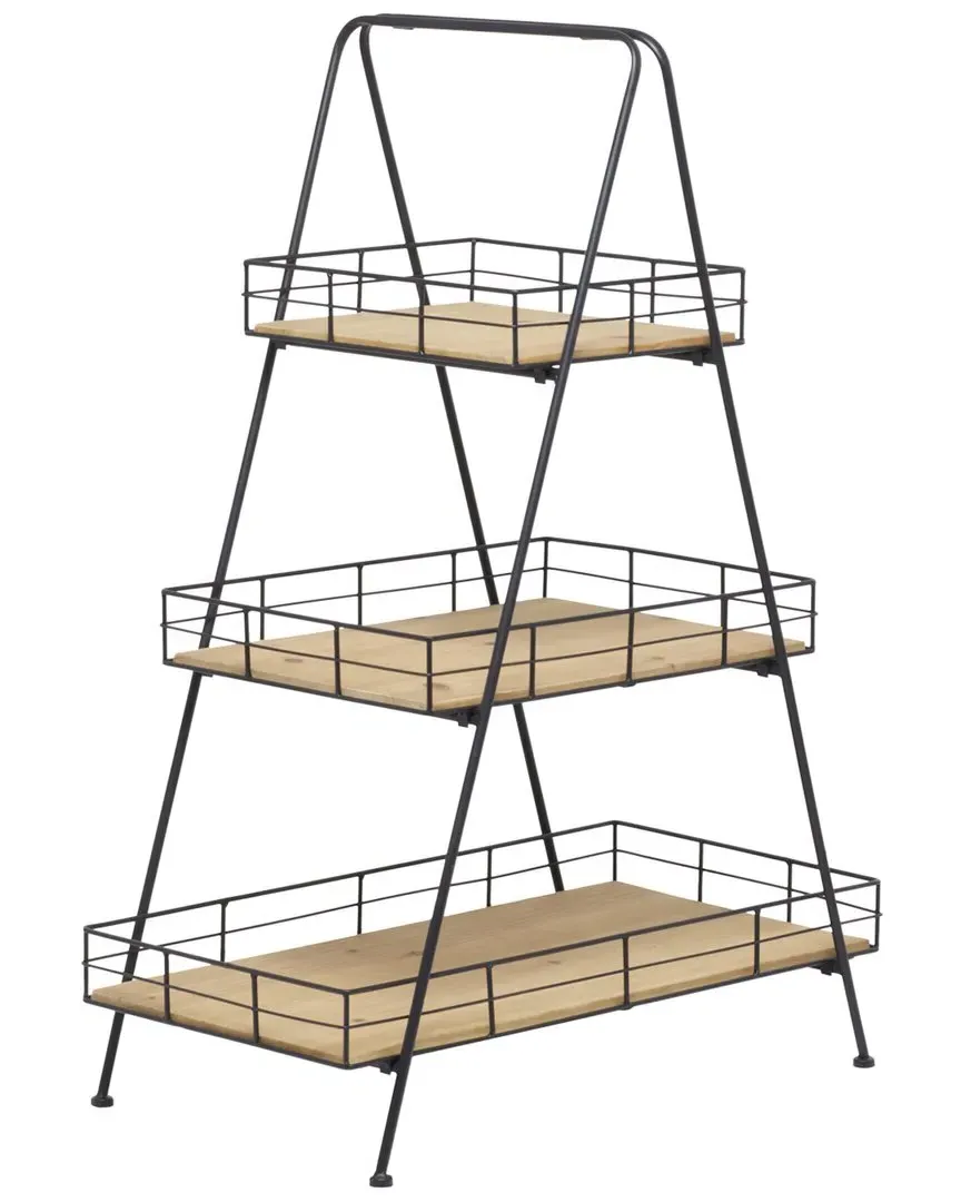 The Novogratz 3-Tier Plant Stand - Brown, Iron