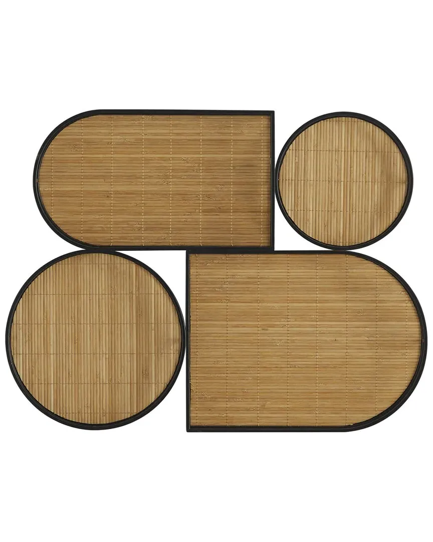 The Novogratz Geometric Wall Decor - Brown, Bamboo