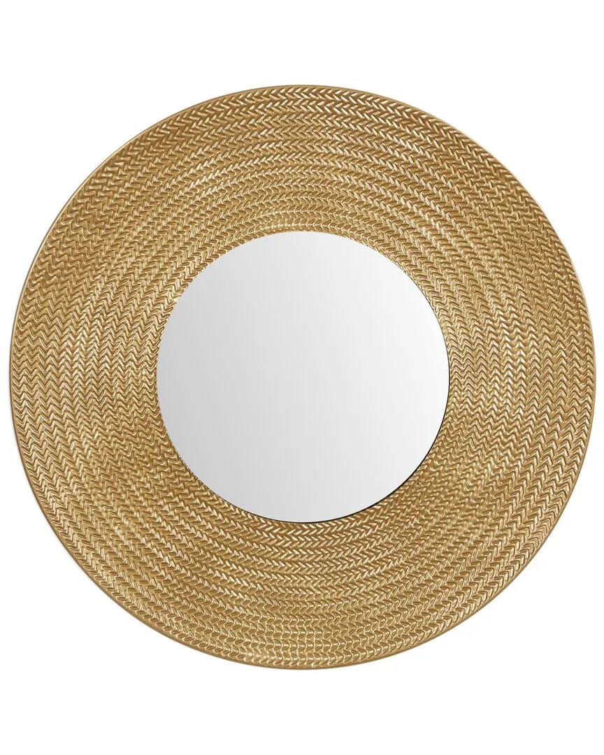 The Novogratz Round Wall Mirror - Gold, Metal