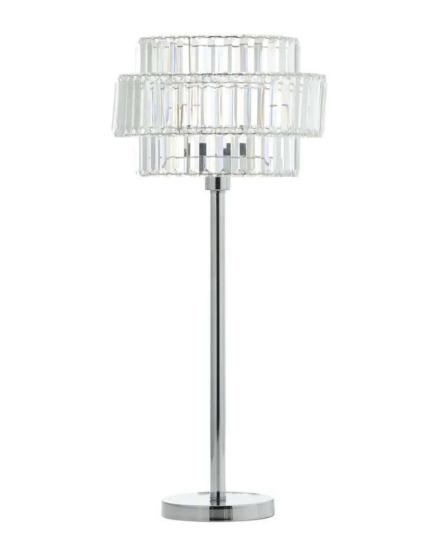 Tiered Drum Table Lamp - Silver image