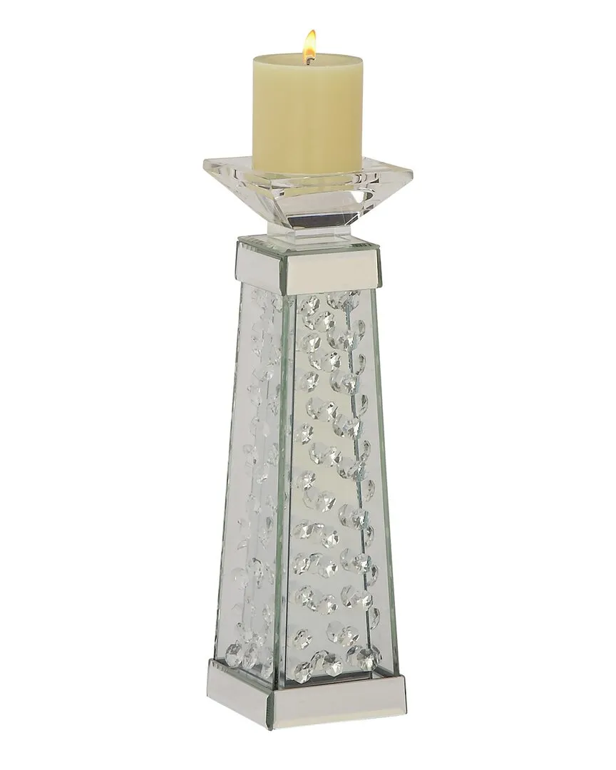 Trapezoidal Candle Holder - Silver, Glass image