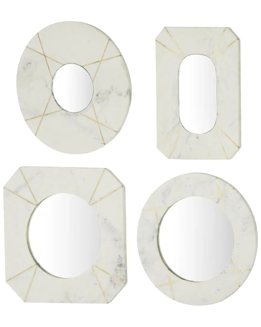 Wall Mirror Set - White