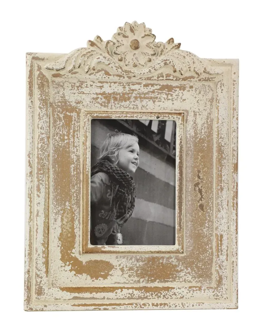 White Wood Vintage Family Photo Frame - White image