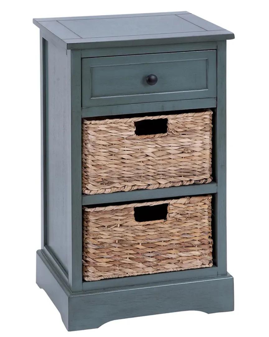 Wicker Basket Cabinet - Blue image