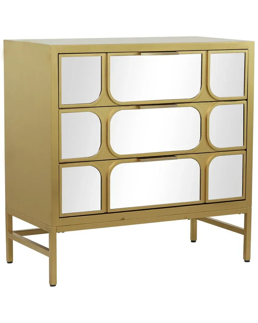 Wood Cabinet - Gold