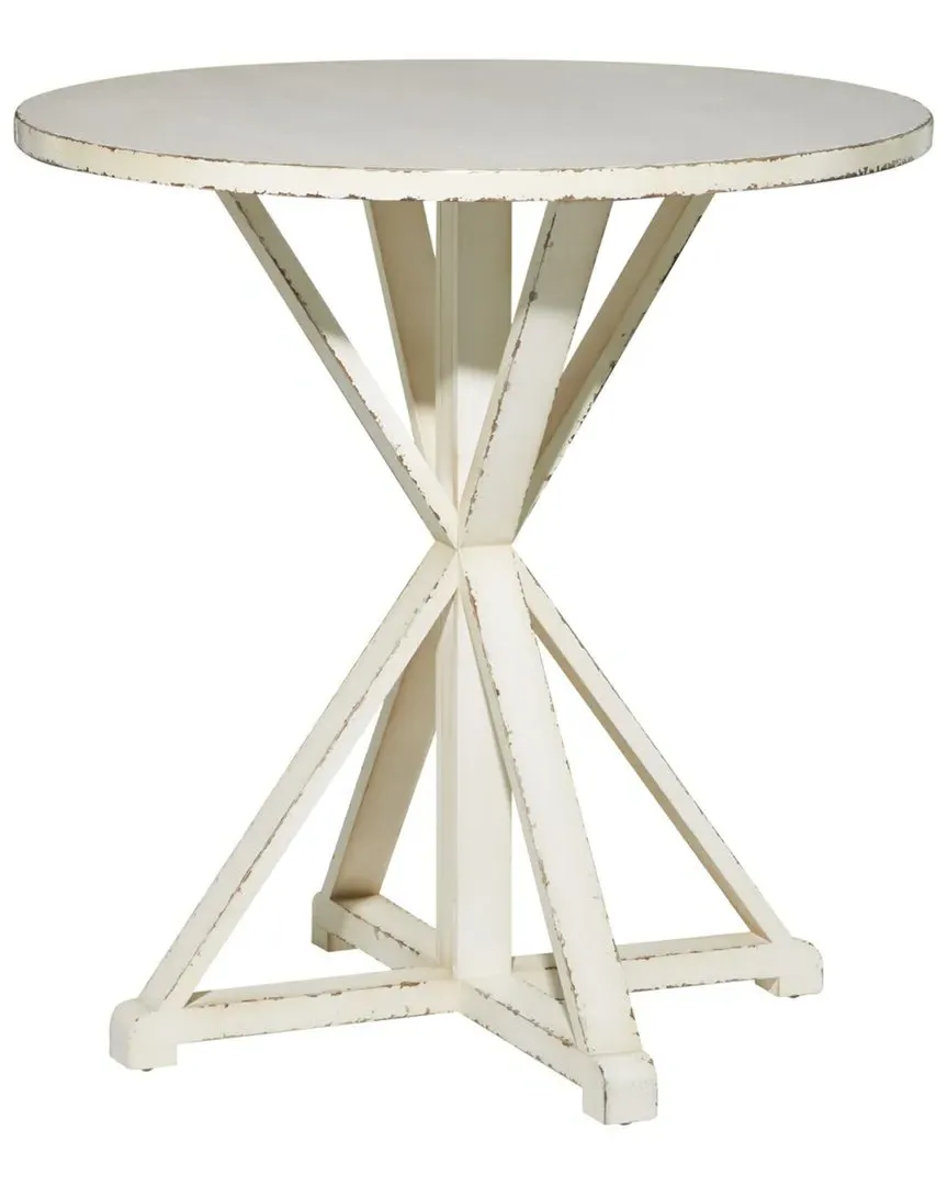 Wood Farmhouse Accent Table - White