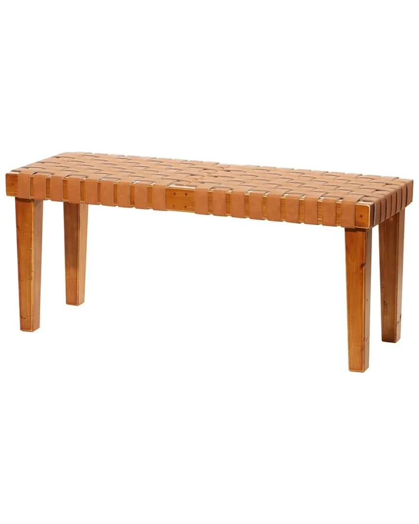 Wood Rustic Bench - Brown, Birch
