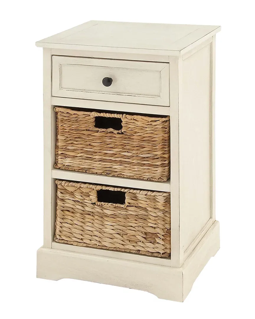 Wood Storage Unit - White