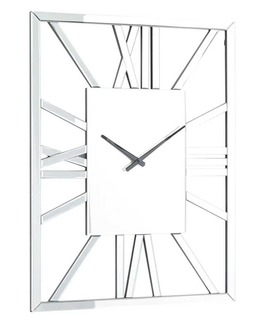 Wood Wall Clock - Silver