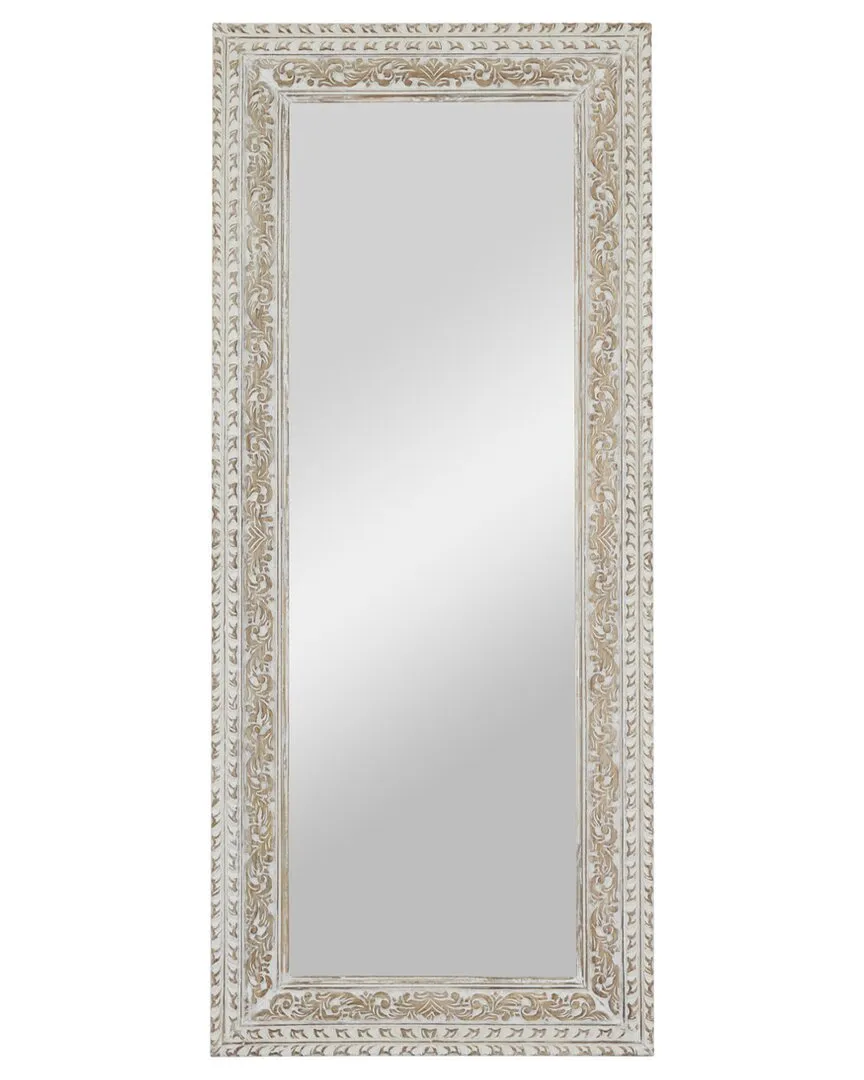 Wood Wall Mirror - White