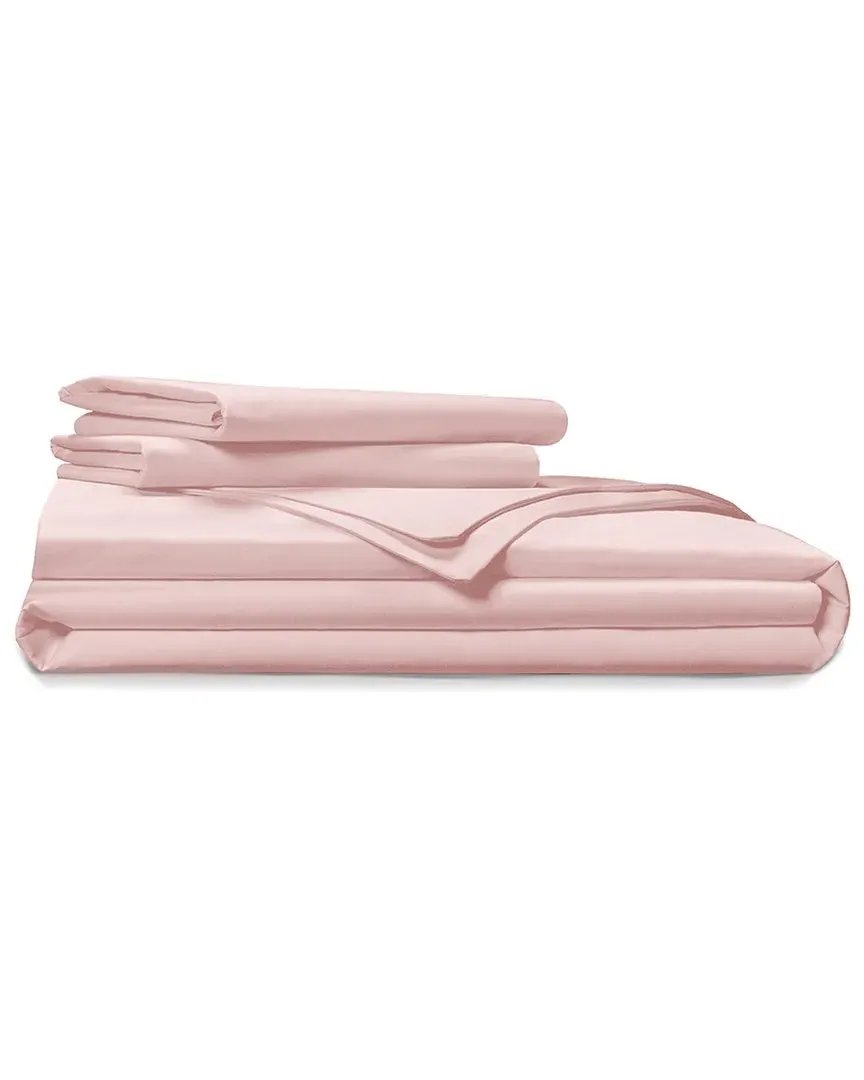 Cotton Percale Duvet Cover Set - Pink image