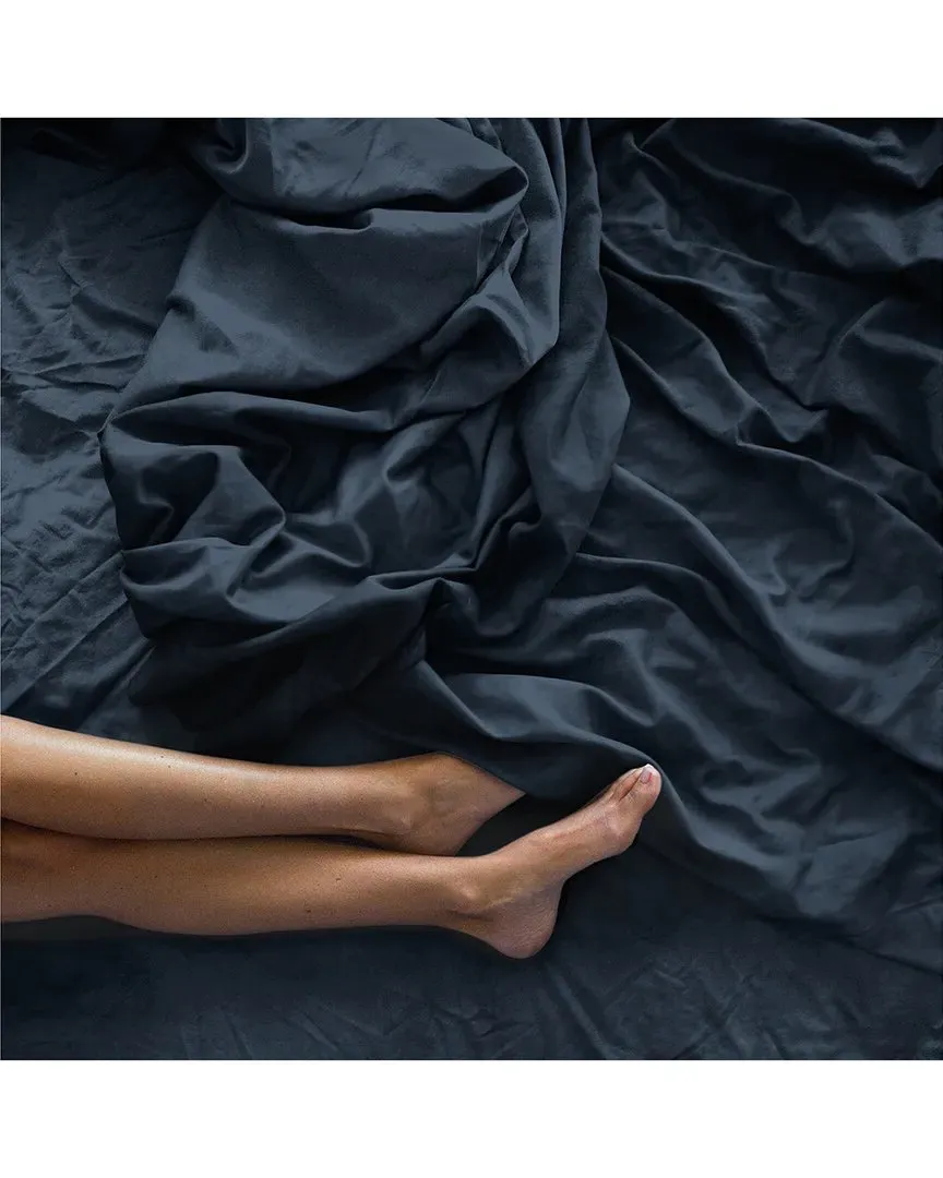 4-Piece Cotton Percale Sheet Set - Blue image