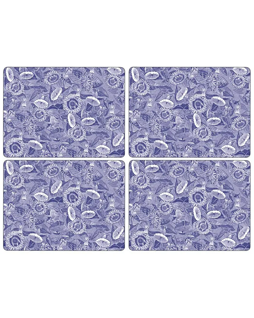 Blue Room Sunflower Set of 4 Placemats - Blue, Cork