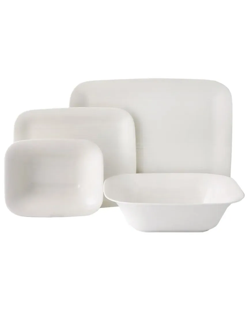 Bach 4pc Place Setting with Serving Bowl - White