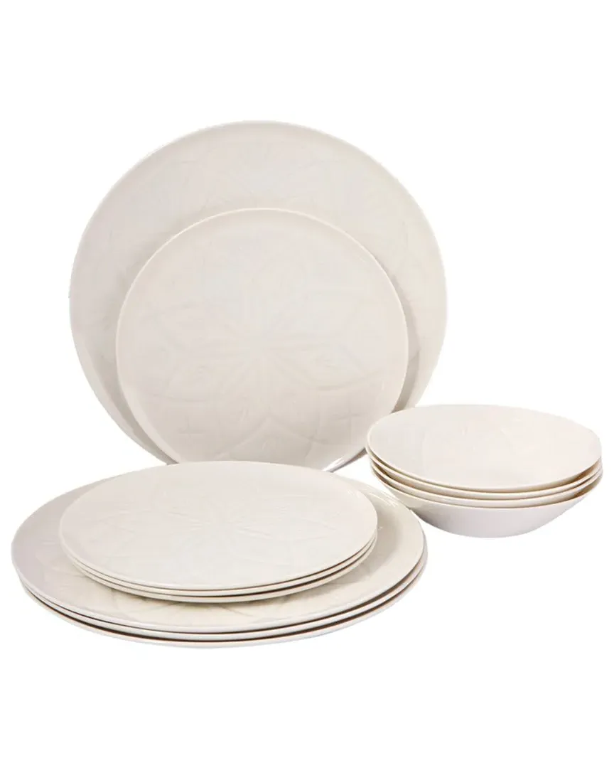 Christina 12pc Dinnerware Set - White, Porcelain