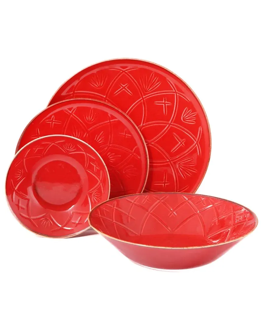 Christina 4pc Place Setting with Serving Bowl - Red